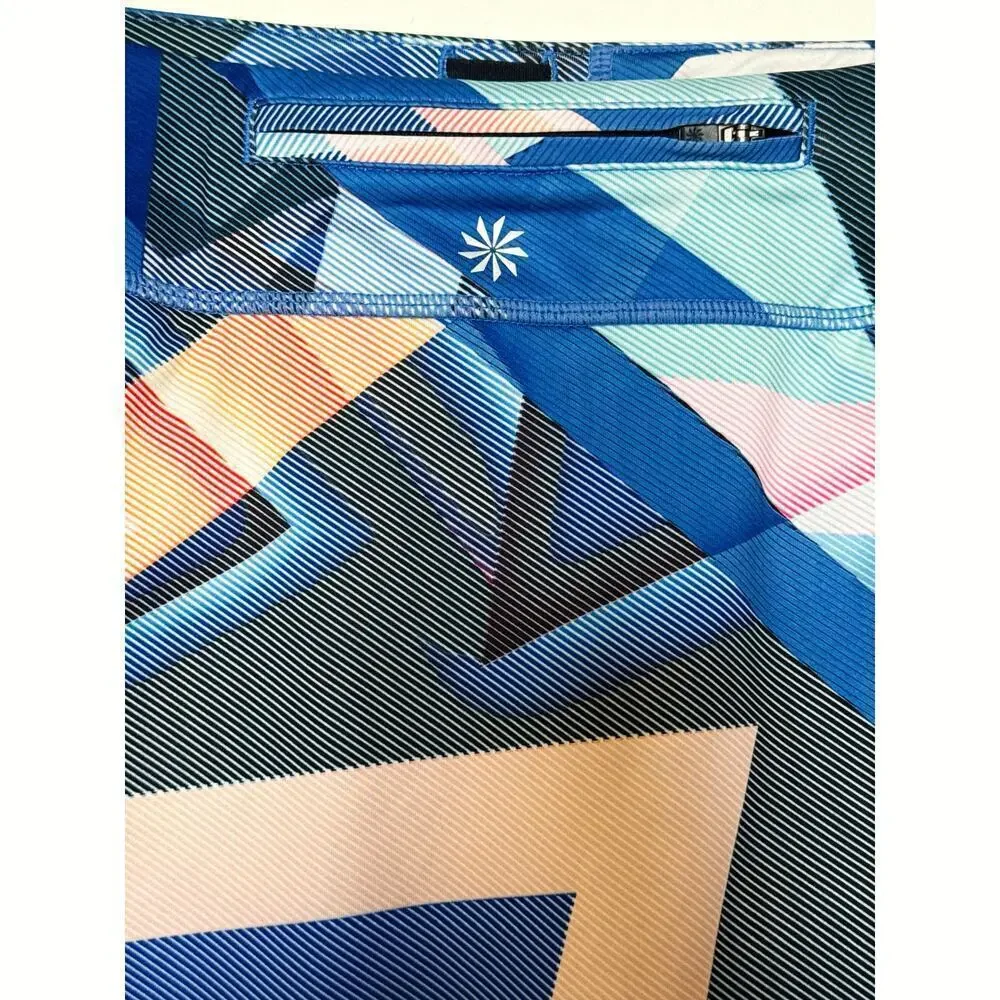 Athleta Womens Electric Geo Sport Skort Skirt Size L Tennis Golf Pickleball